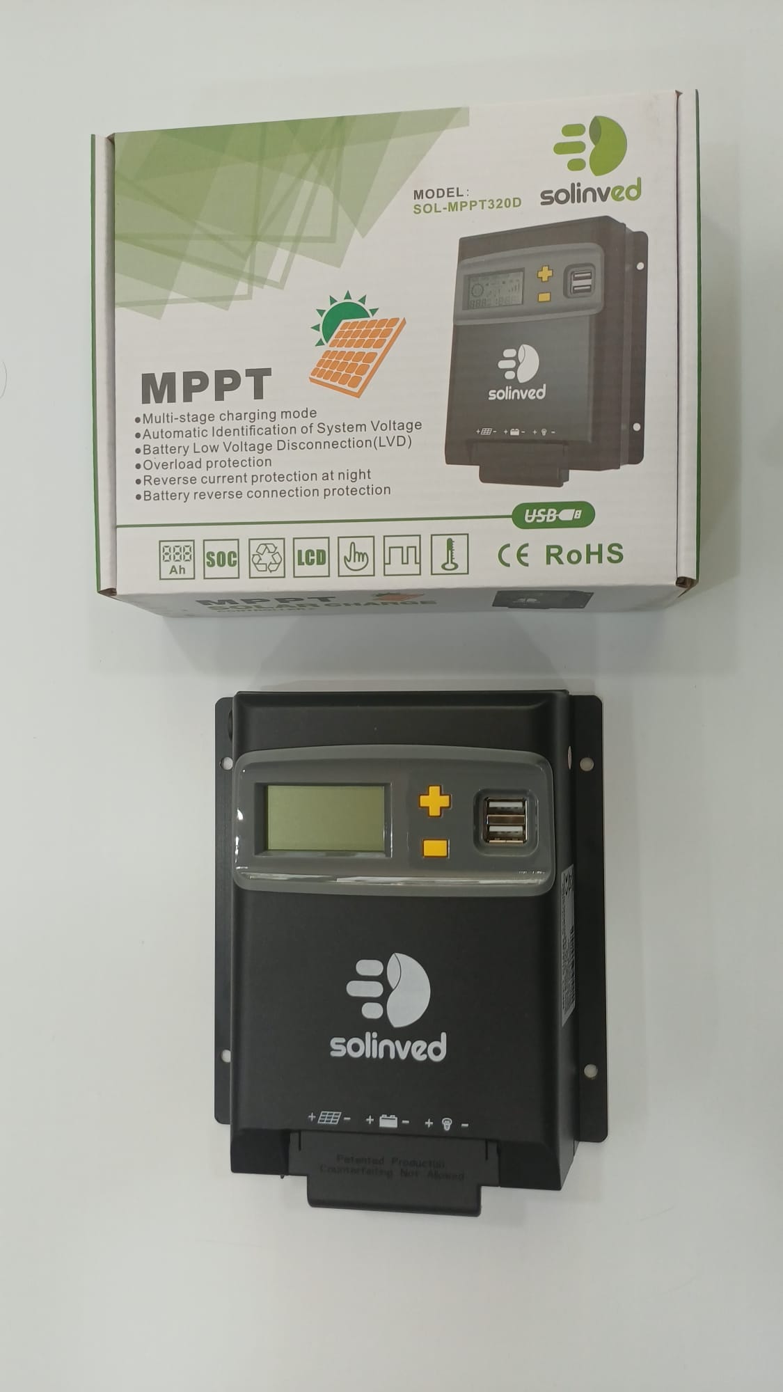 SOLİNVED 20 AH MPPT CHARGE CONTREL CİHAZI 