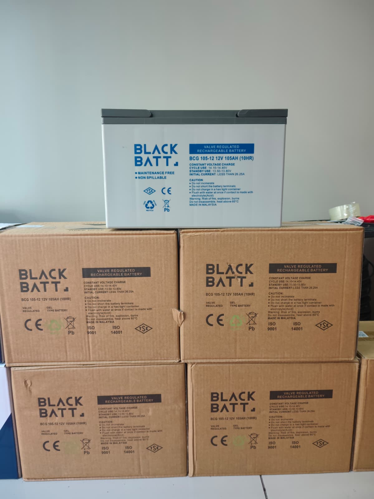 105 AMPER JEL AKÜ BLACK BATT